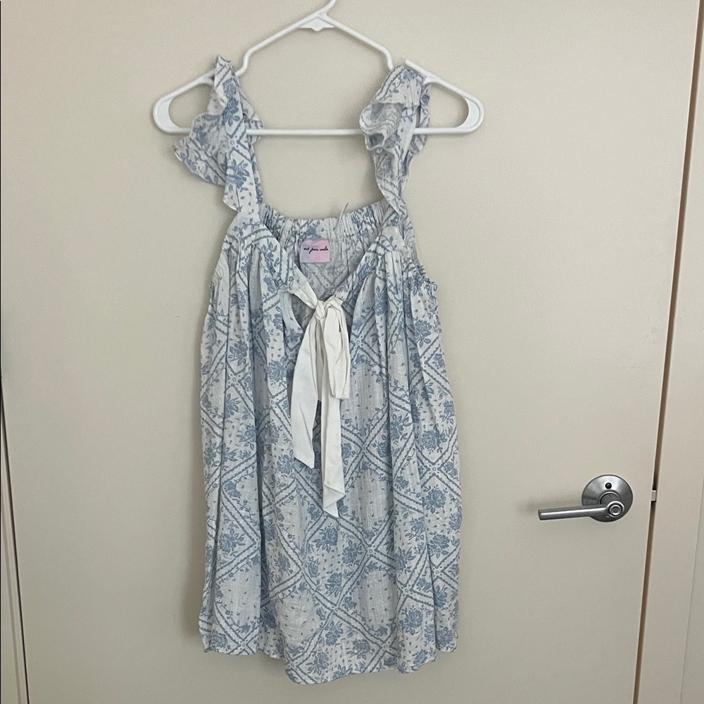 Urban Outfitters Out From Under Blue and White Patterned Dress
